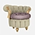 Designer Italian Armchair: Tiffany Round Lounge 3D model small image 1