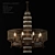 Elegant French Bronze Chandelier 3D model small image 1