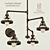 Industrial Loft Chandelier & Sconces: Troy Lighting Canary Wharf 3D model small image 1