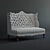 Elegant Isabella Wing Banquette 3D model small image 3