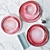 Handmade Irregular Pink Glaze Plates 3D model small image 1