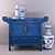 Blue Door and Drawer Chest - BF-20439 3D model small image 1