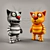 LozhkinKot: Charming Art Character 3D model small image 1