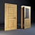 Pine Solid Wood Doors by DSK 3D model small image 1