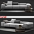 Sleek and Stylish Kartell Largo Sofa 3D model small image 1