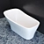 Balteco Mezzo: Luxurious Stone Composite Bathtub 3D model small image 1