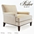 Vintage-inspired Baker Lounge Chair 3D model small image 1