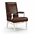 Elegant Sheffield Armchair by Hickory 3D model small image 1