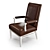 Elegant Sheffield Armchair by Hickory 3D model small image 2