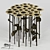 Sunflower-inspired Brass Accent Table 3D model small image 1