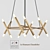 Modern Metal Chandelier and Sconces - Jonathan Browning Le Diamant 3D model small image 1