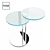 Modern Glass Coffee Table - Moon Table 3D model small image 1