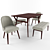  Retro Chic Dining Set 3D model small image 1