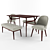  Retro Chic Dining Set 3D model small image 2