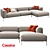 Elegant Cassina Moov Sofa 3D model small image 1