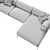 Elegant Cassina Moov Sofa 3D model small image 3