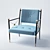 Rider Lounge Chair: Sleek & Stylish 3D model small image 1