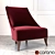 Modern Armless Slipper Chair by Crate and Barrel 3D model small image 1