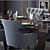 Elegant Living Room Set: Guinea Carver Chair, Perle Table, Noir Floor Lamp, Equinox Chandelier, Olivia Mirror 3D model small image 2