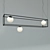 Modern Sleek Ceiling Lamp 3D model small image 2