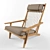 Sleek Danish Design Lounge Chair 3D model small image 1