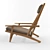 Sleek Danish Design Lounge Chair 3D model small image 2