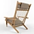 Sleek Danish Design Lounge Chair 3D model small image 3