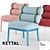 Colorful Wrap Club Chair 3D model small image 1