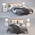 Elegant Roule Bed by Caccaro 3D model small image 1