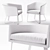 Meridiani Lolyta Chair: Stylish Comfort for Modern Spaces 3D model small image 2