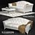 Luxurious Upholstered Sofa Legs 3D model small image 1