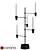 Scandi Style Adjustable Candleholder 3D model small image 1