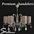 Elegant Stellare C Chandelier 3D model small image 1