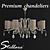 Champagne Stellare C Chandelier - Elegant 8-Light Fixture 3D model small image 1