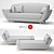 Luxury Minah Sofa and Chaise 3D model small image 3