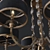 Elegant Black Crystal Chandelier - 6 Lights 3D model small image 2