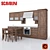 Sleek Scavolini Favilla Kitchen 3D model small image 1