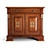 Puccini Ciliegio Sideboard: Classic Luxury in Natural Wood 3D model small image 1