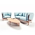 Stanley Furniture Set: Armchair, Sofa, Coffee Table 3D model small image 2