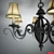 Black Metal Chandelier with Intricate Design 3D model small image 2