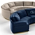 Fendi Casa Artu Round Sofa Set 3D model small image 2