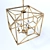 Antique Gold Tippi Cage Chandelier 3D model small image 2