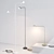 Elegant Glass Pin Table Lamp 3D model small image 1