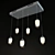 Modern LED Chandelier: Sleek Art Deco Pendant Light 3D model small image 1