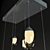 Modern LED Chandelier: Sleek Art Deco Pendant Light 3D model small image 2