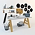 Architect's Desk Decor Set 3D model small image 1