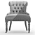 Elegant French Country Slipper Chair 3D model small image 3