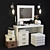 Elegant Vanity Set: Gorgeous Dressing Table Ensemble 3D model small image 1