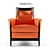 Giorgetti New Gallery Chair 3D model small image 1