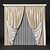 Elegant Classic Curtains 3D model small image 1